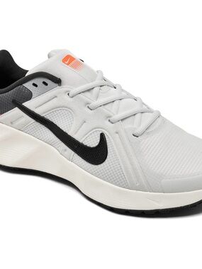 Nike White and Black Trainer with Orange Tongue Tab